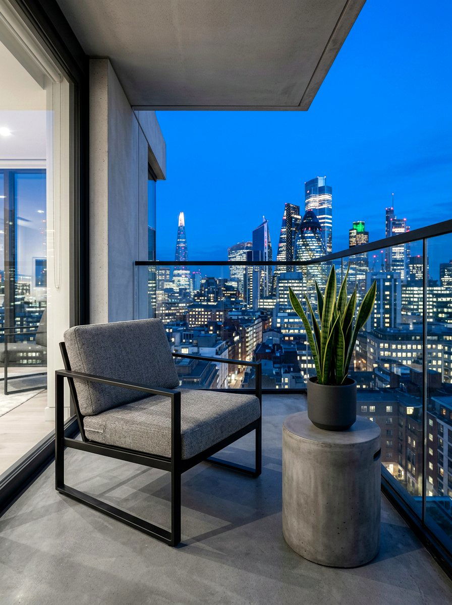 Modern Minimalist Balcony Furniture - 30 condo balcony lounge ideas