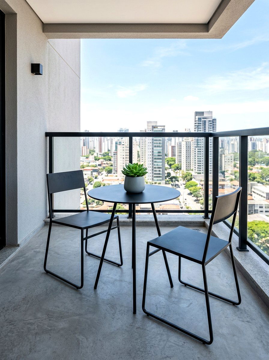 Modern Minimalist Balcony Table - 30 balcony breakfast table ideas