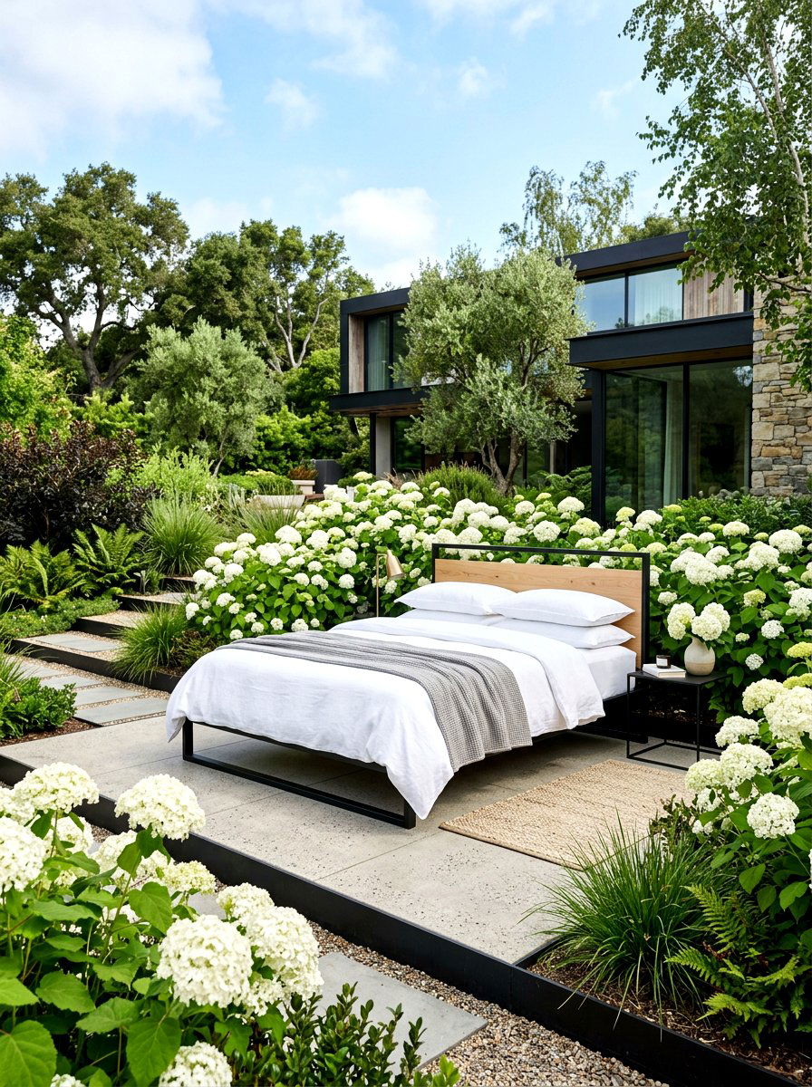 Modern Minimalist Bed - 30 small flower bed ideas