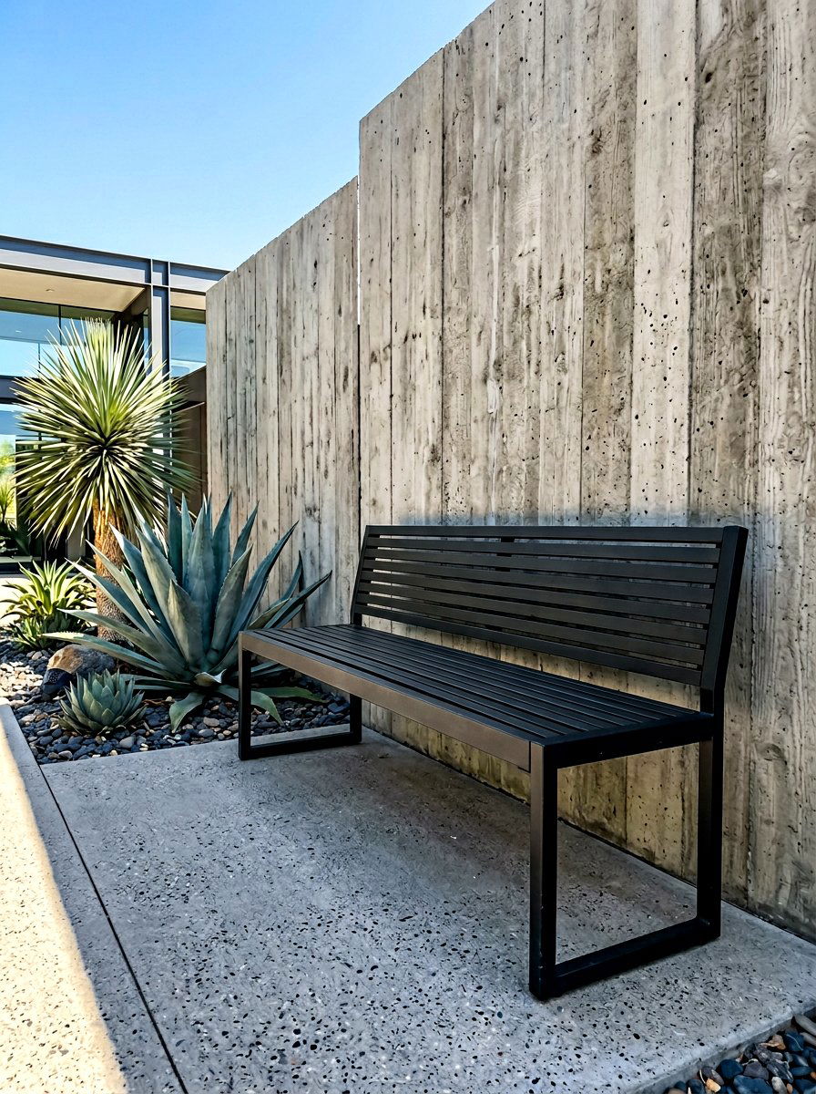 Modern Minimalist Bench - 30 garden bench ideas