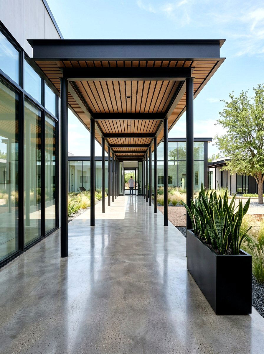Modern Minimalist Breezeway - 30 breezeway ideas