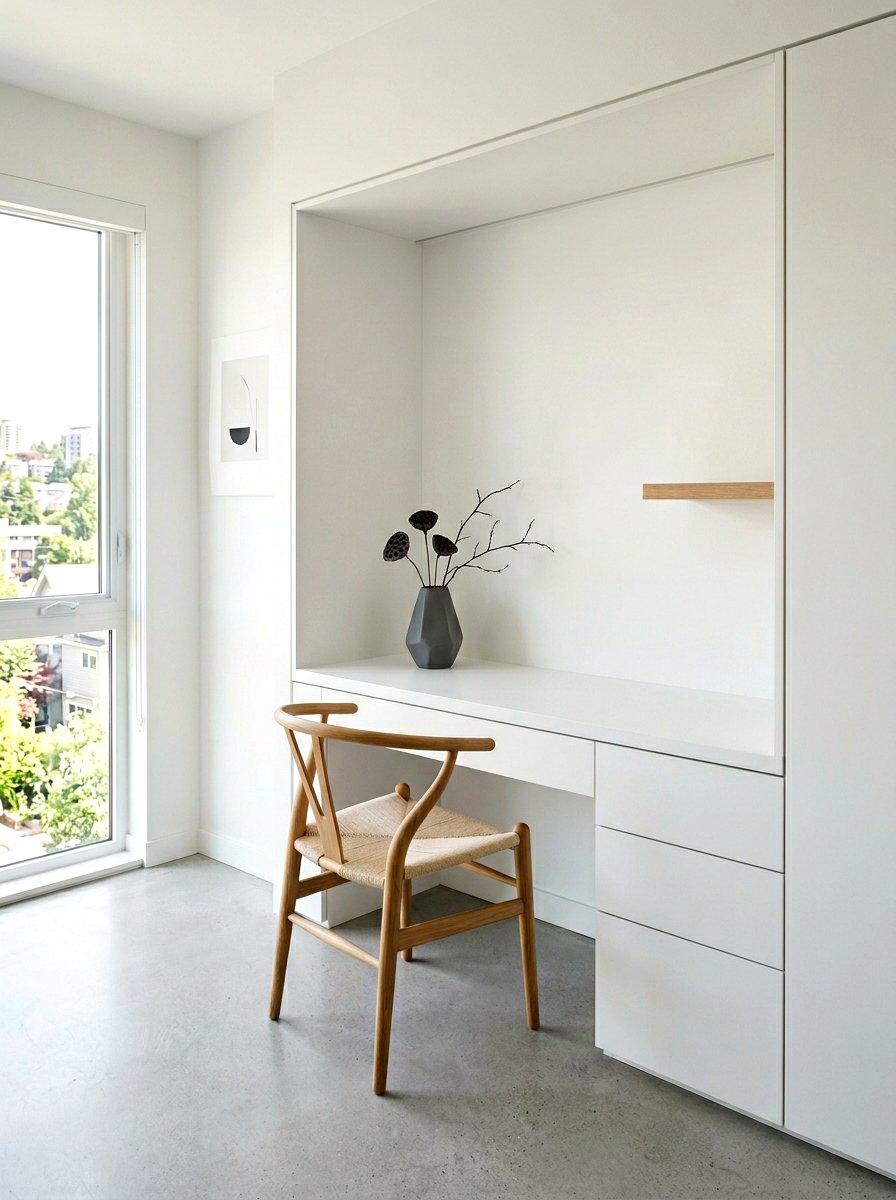 Modern Minimalist Built In Desk - 30 office built in desk ideas