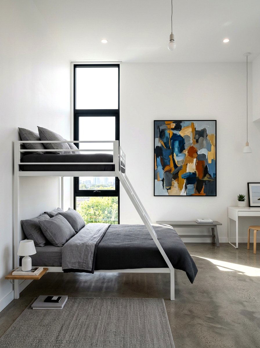 Modern Minimalist Bunk Bed - 30 bunk room ideas