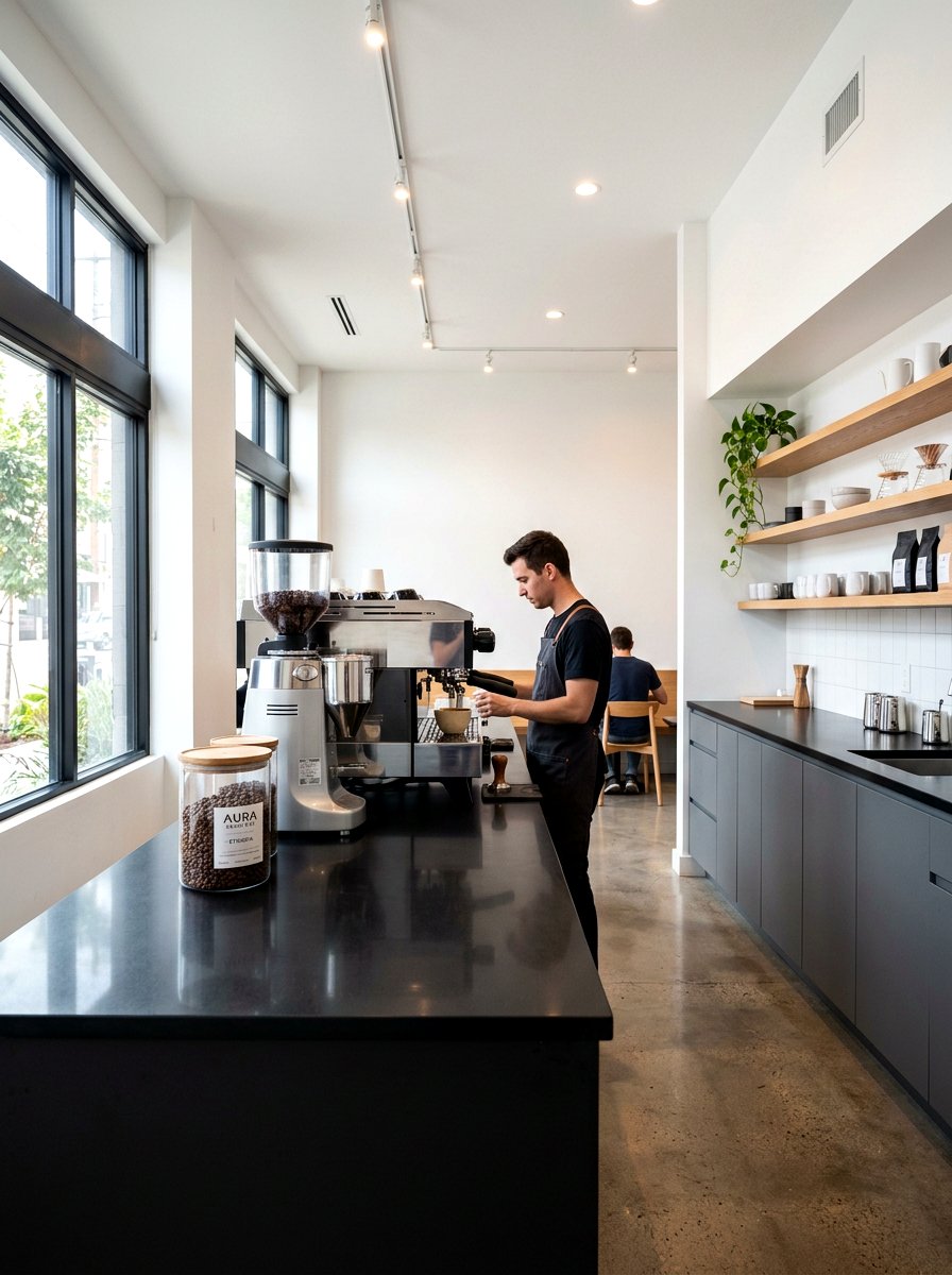 Modern Minimalist Coffee Bar - 30 kitchen coffee bar ideas