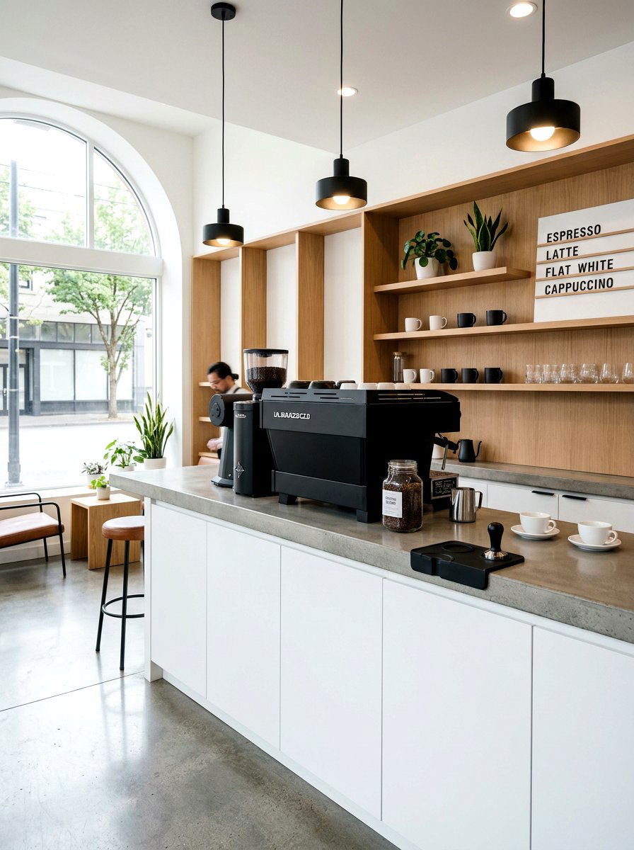 Modern Minimalist Coffee Bar - 30 coffee nook ideas