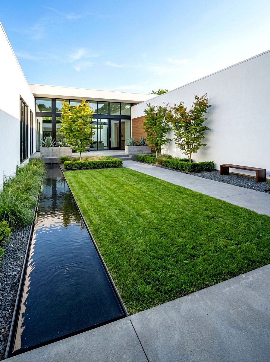Modern Minimalist Courtyard - 30 cloister garden ideas