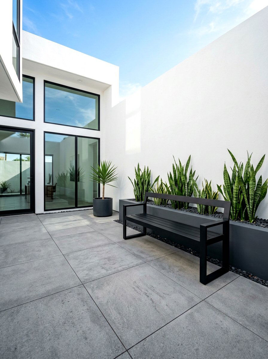 Modern Minimalist Courtyard - 30 kitchen courtyard garden ideas