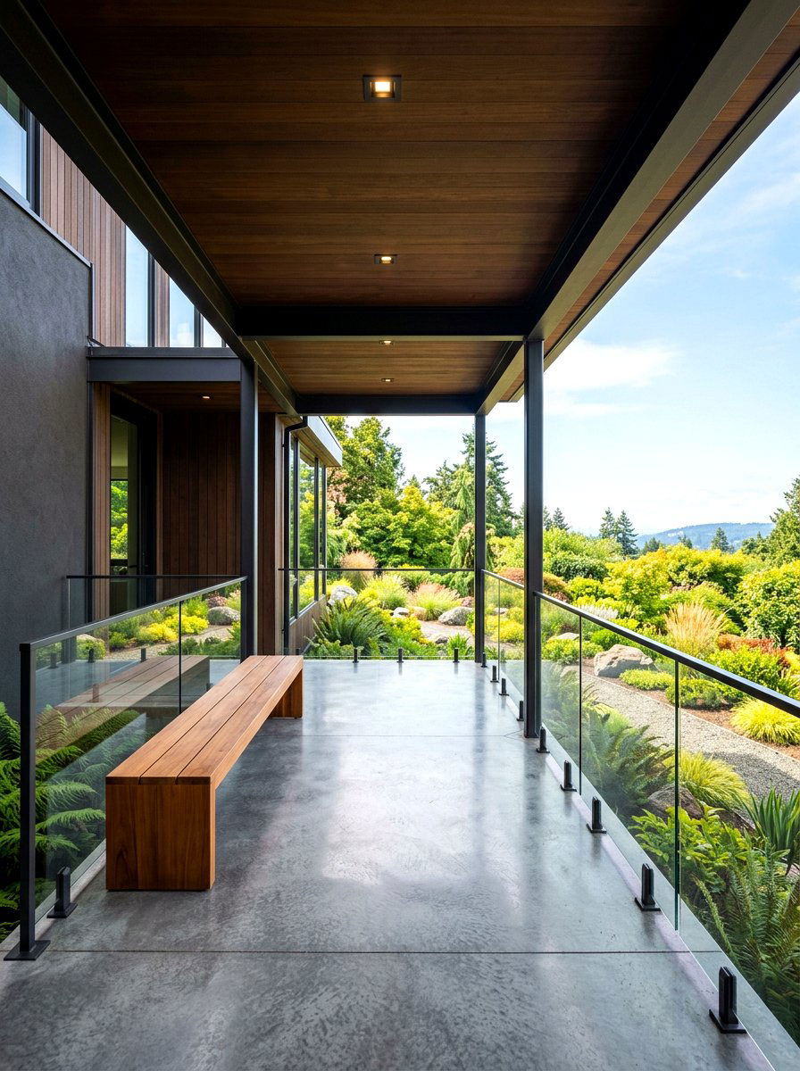 Modern Minimalist Covered Porch - 30 covered front porch ideas