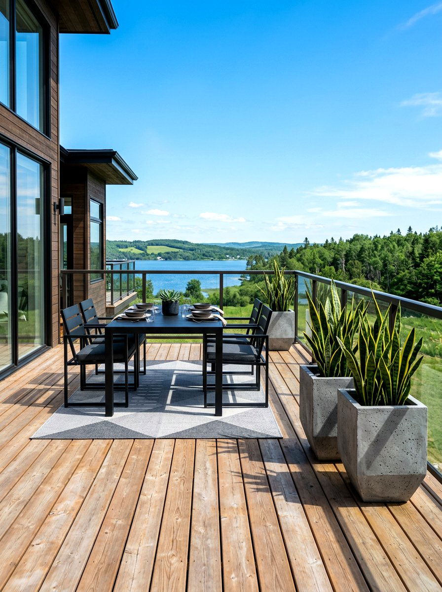Modern Minimalist Deck - 30 outdoor breakfast nook ideas