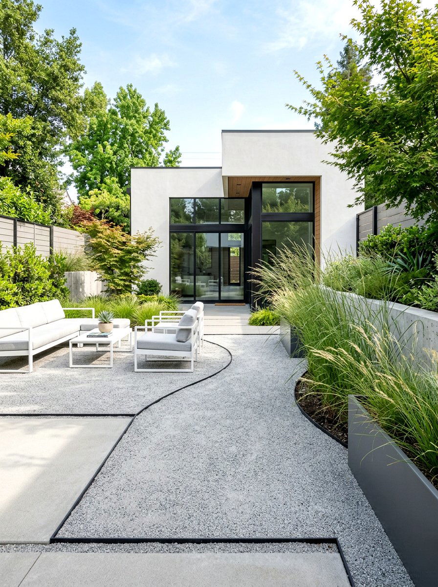 Modern Minimalist Decomposed Granite Courtyard - 30 decomposed granite patio ideas