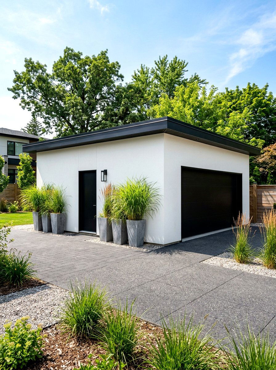 Modern Minimalist Detached Garage - 30 detached garage curb appeal ideas