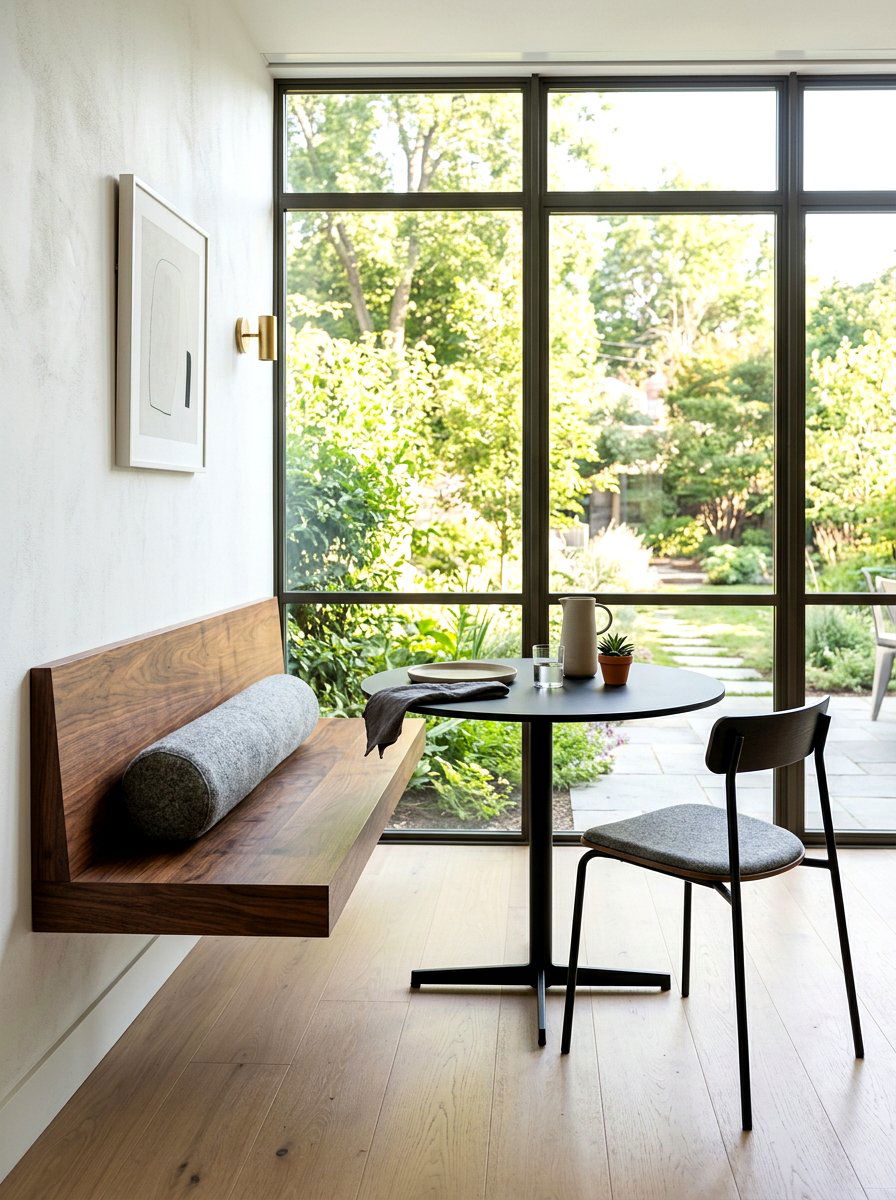 Modern Minimalist Dining Nook - 30 banquette window nook ideas