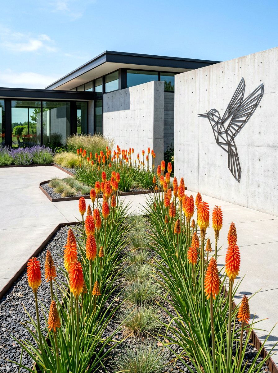 Modern Minimalist Edge - 30 hummingbird border ideas
