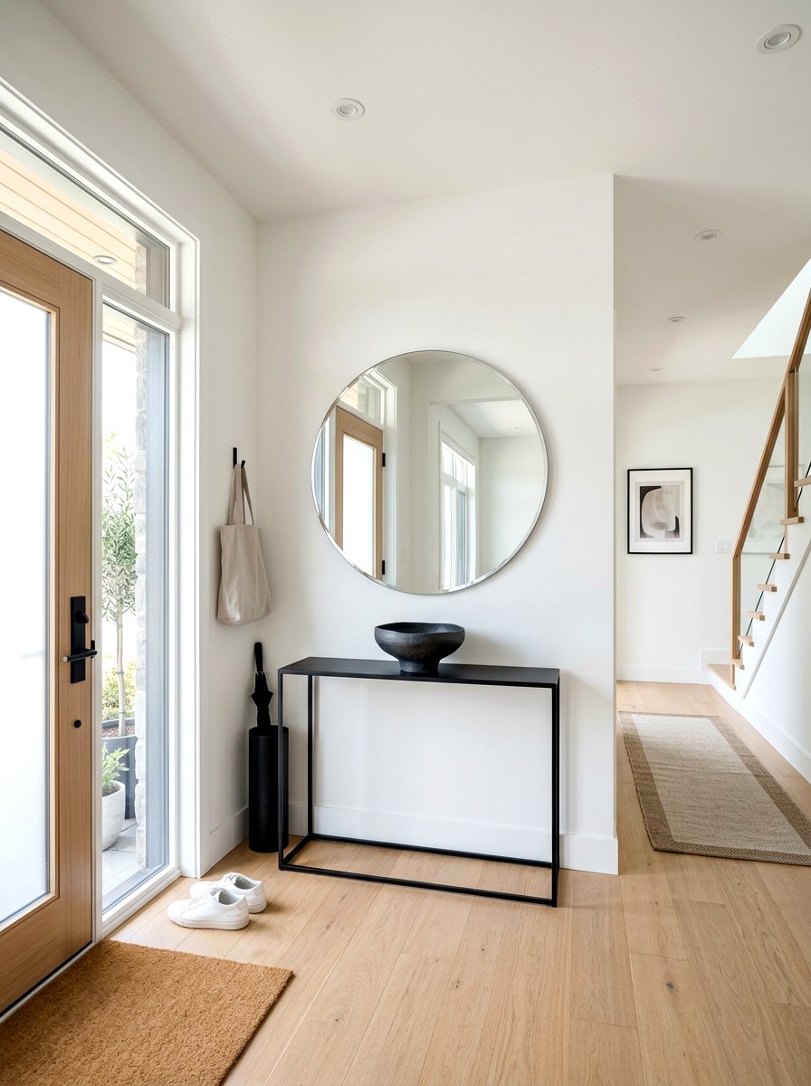 Modern Minimalist Entryway - 30 entryway table ideas