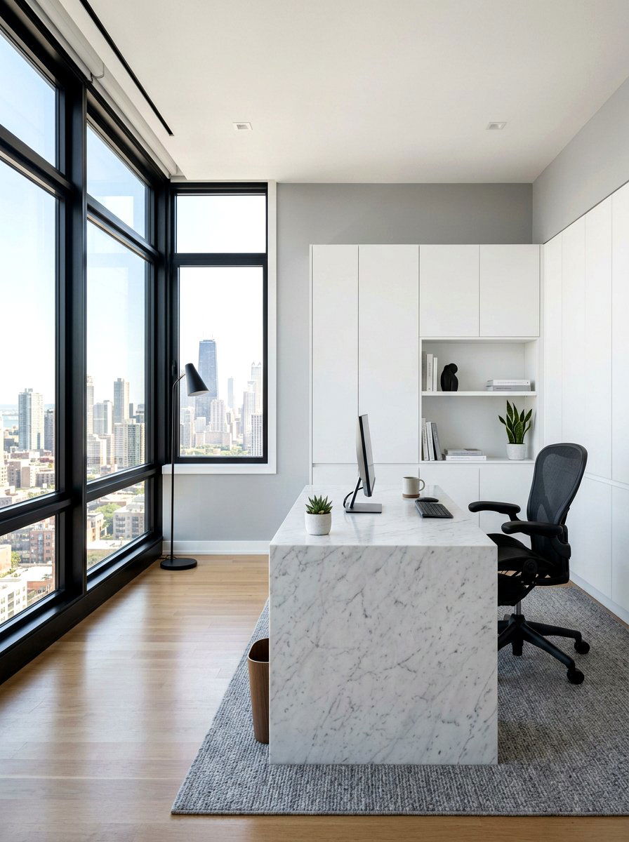 Modern Minimalist Executive Office - 30 executive home office ideas