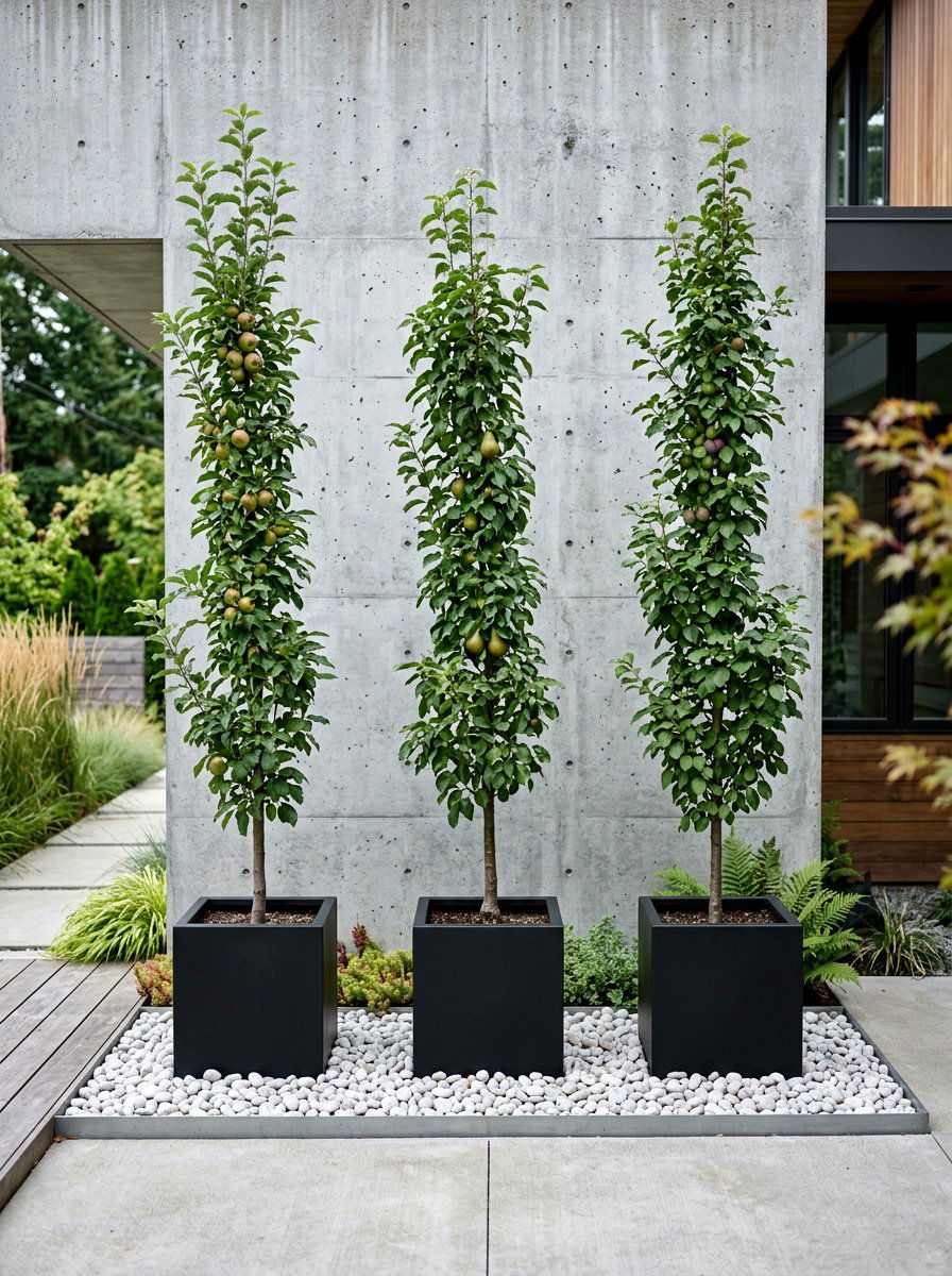 Modern Minimalist Fruit Garden - 30 dwarf fruit tree garden ideas