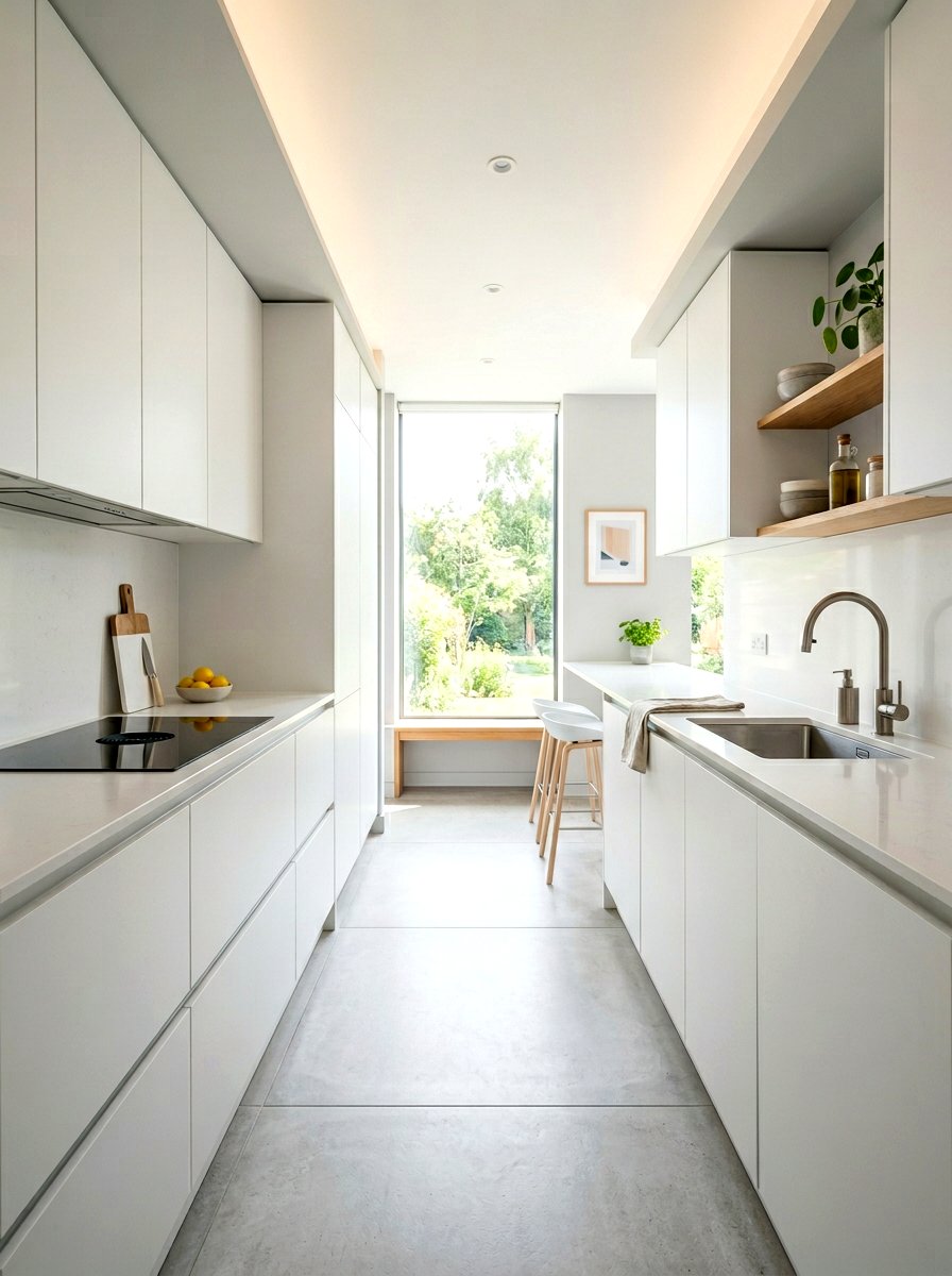 30 Tiny Galley Kitchen Ideas to Cook Comfortably in Less Space