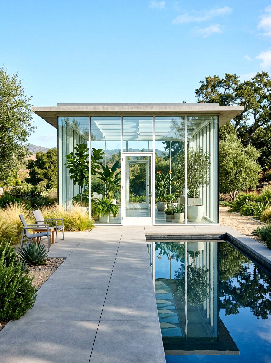 Modern Minimalist Greenhouse - 30 freestanding greenhouse ideas