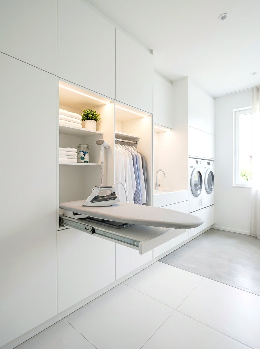 Modern Minimalist Ironing - 30 ironing station ideas