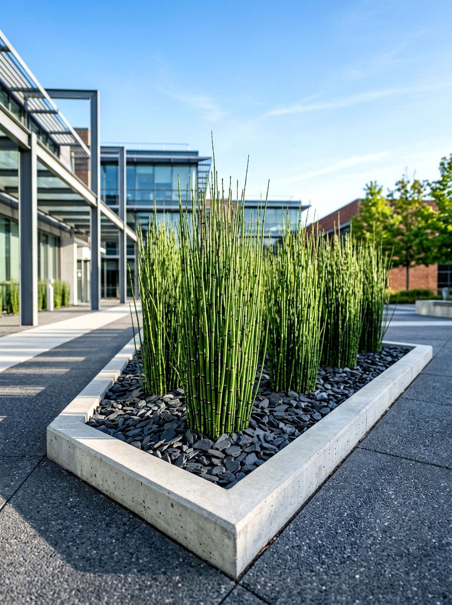 Modern Minimalist Island - 30 driveway island landscaping ideas