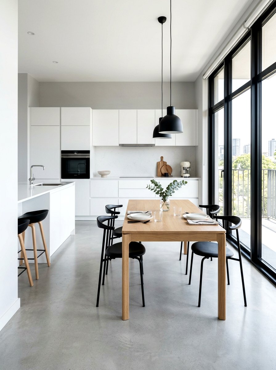 Modern Minimalist Kitchen Dining - 30 open plan dining room ideas