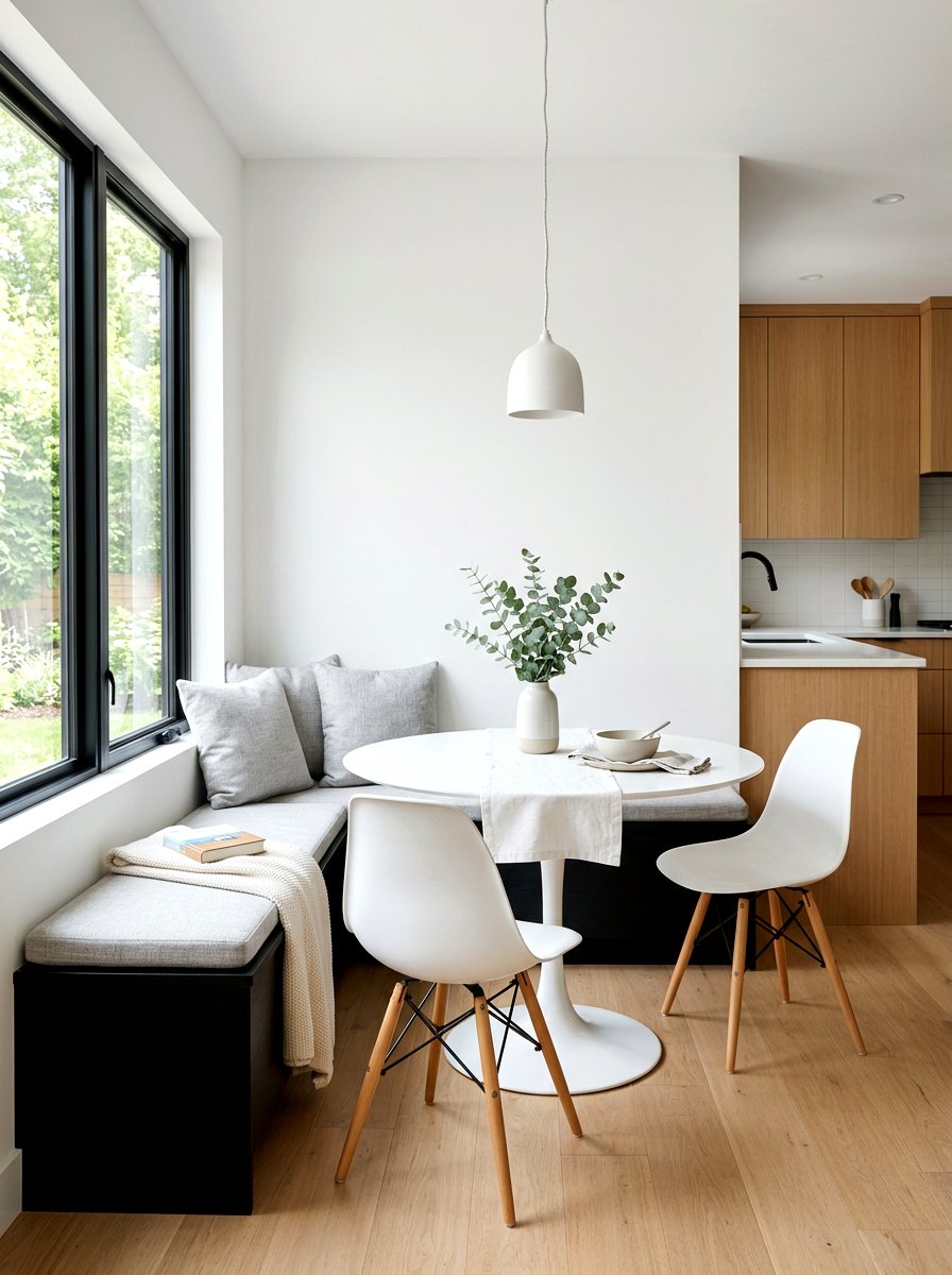 Modern Minimalist Kitchen Nook - 30 breakfast banquette kitchen ideas