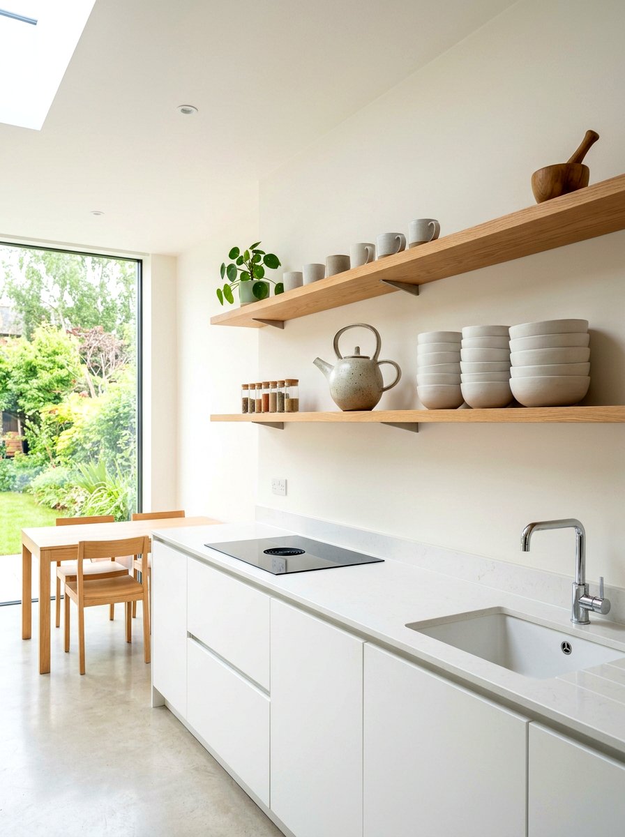 Modern Minimalist Kitchen Shelves - 30 kitchen shelfie ideas