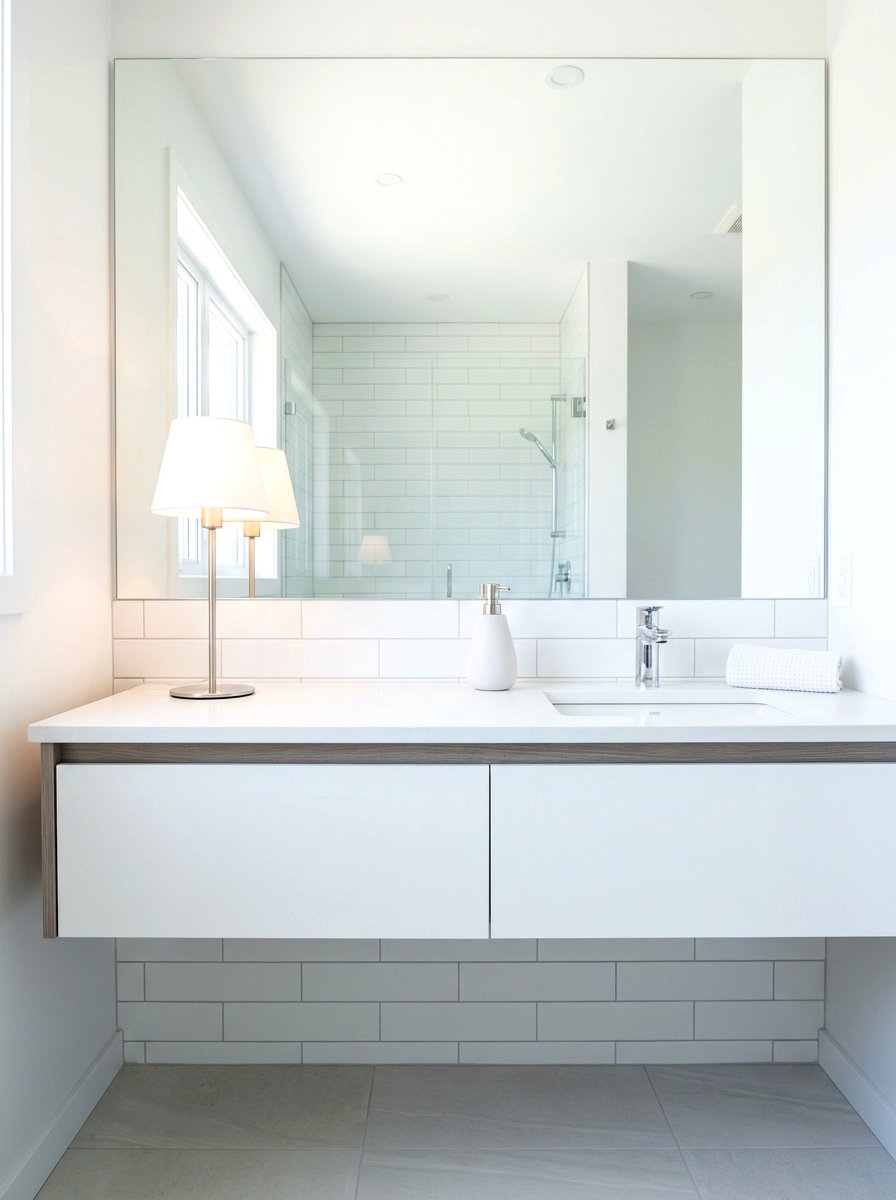 Modern Minimalist Lamp - 30 mini lamp bathroom counter ideas