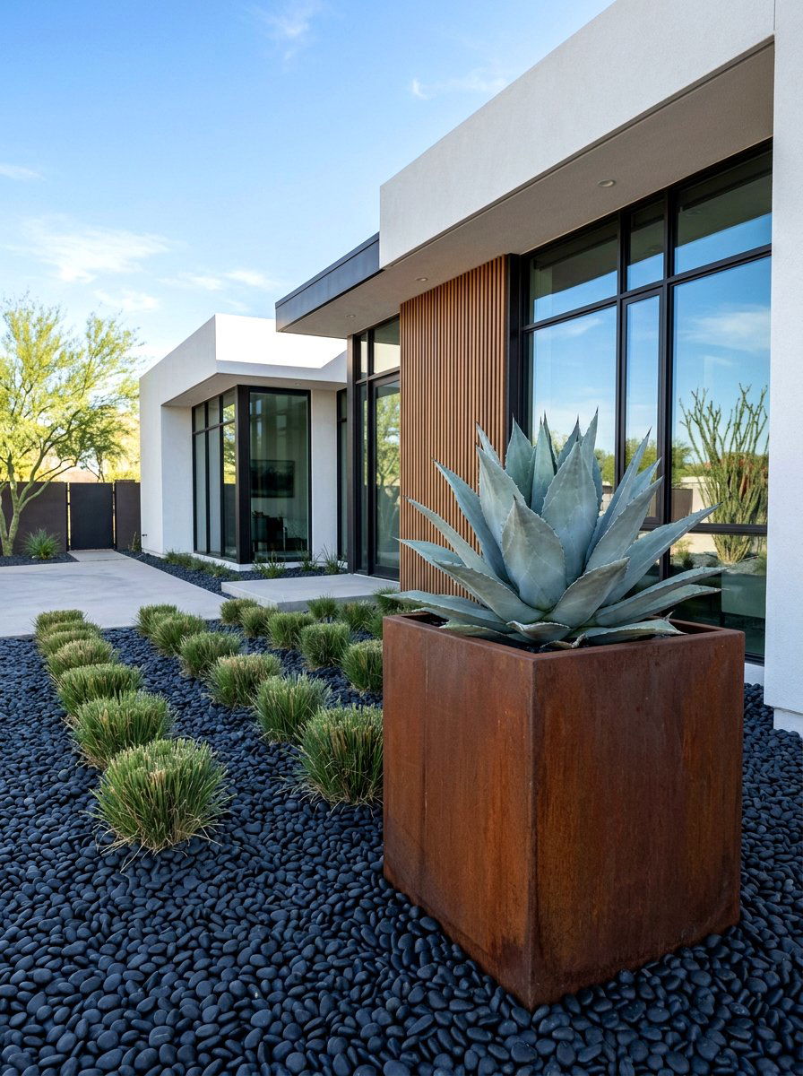 Modern Minimalist Landscape - 30 front entry landscaping ideas