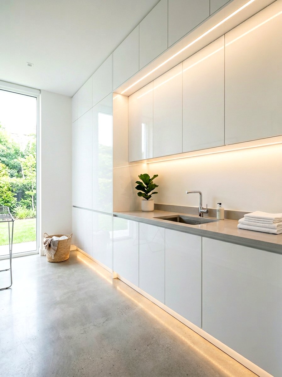 Modern Minimalist Laundry Cabinets - 30 laundry room cabinet ideas