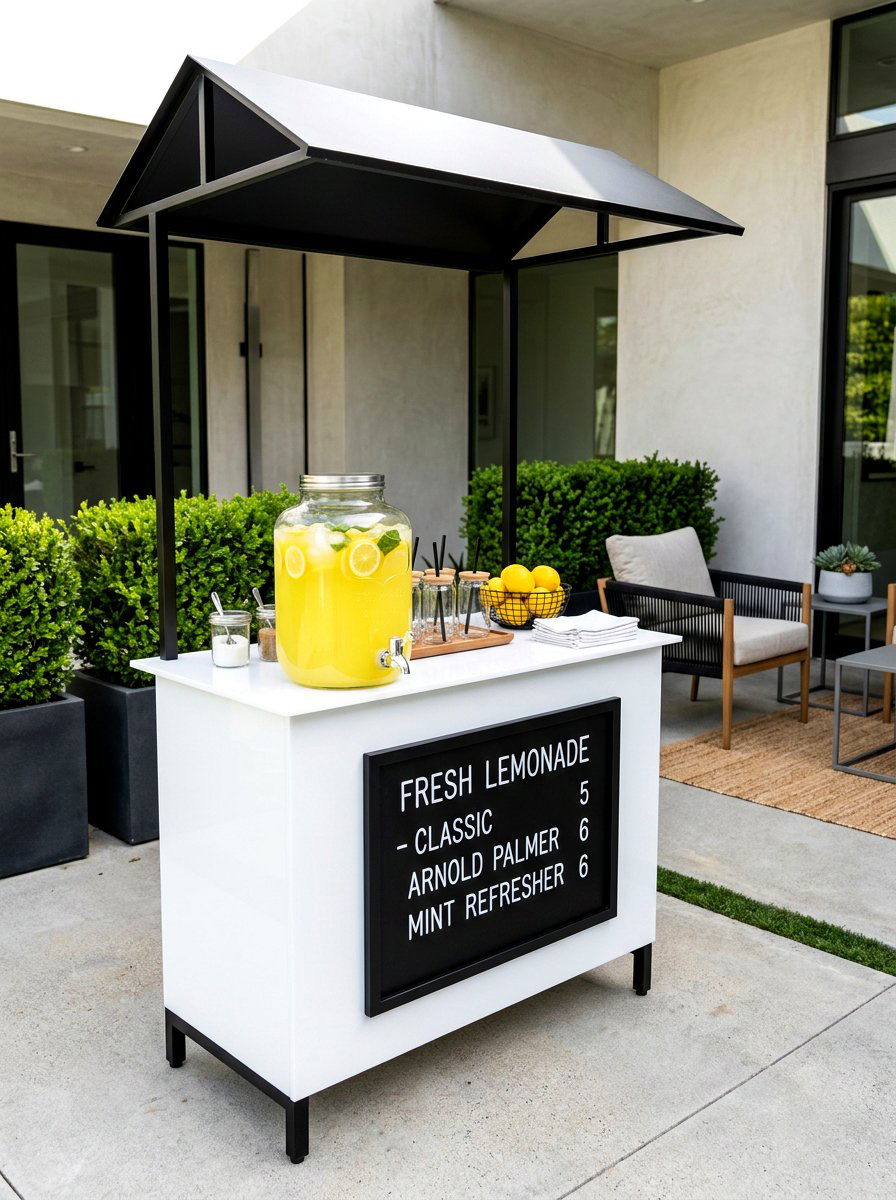 Modern Minimalist Lemonade Stand - 30 lemonade stand patio ideas