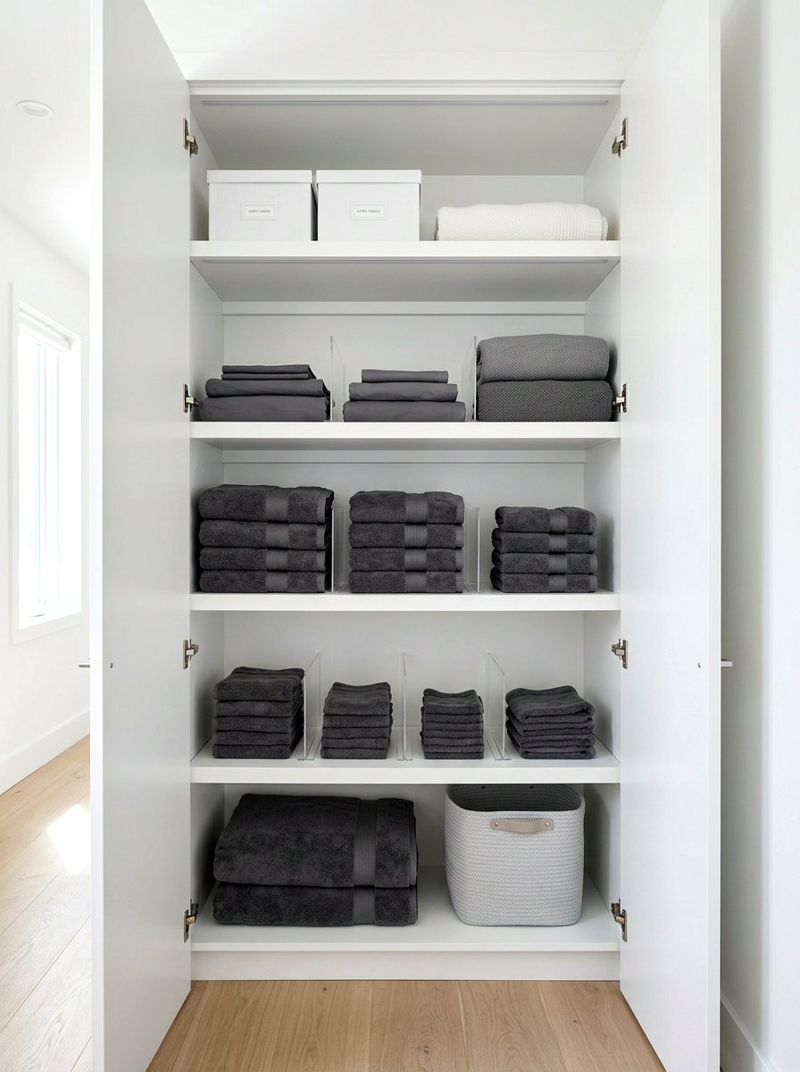 Modern Minimalist Linen Closet - 30 organizing a linen closet ideas