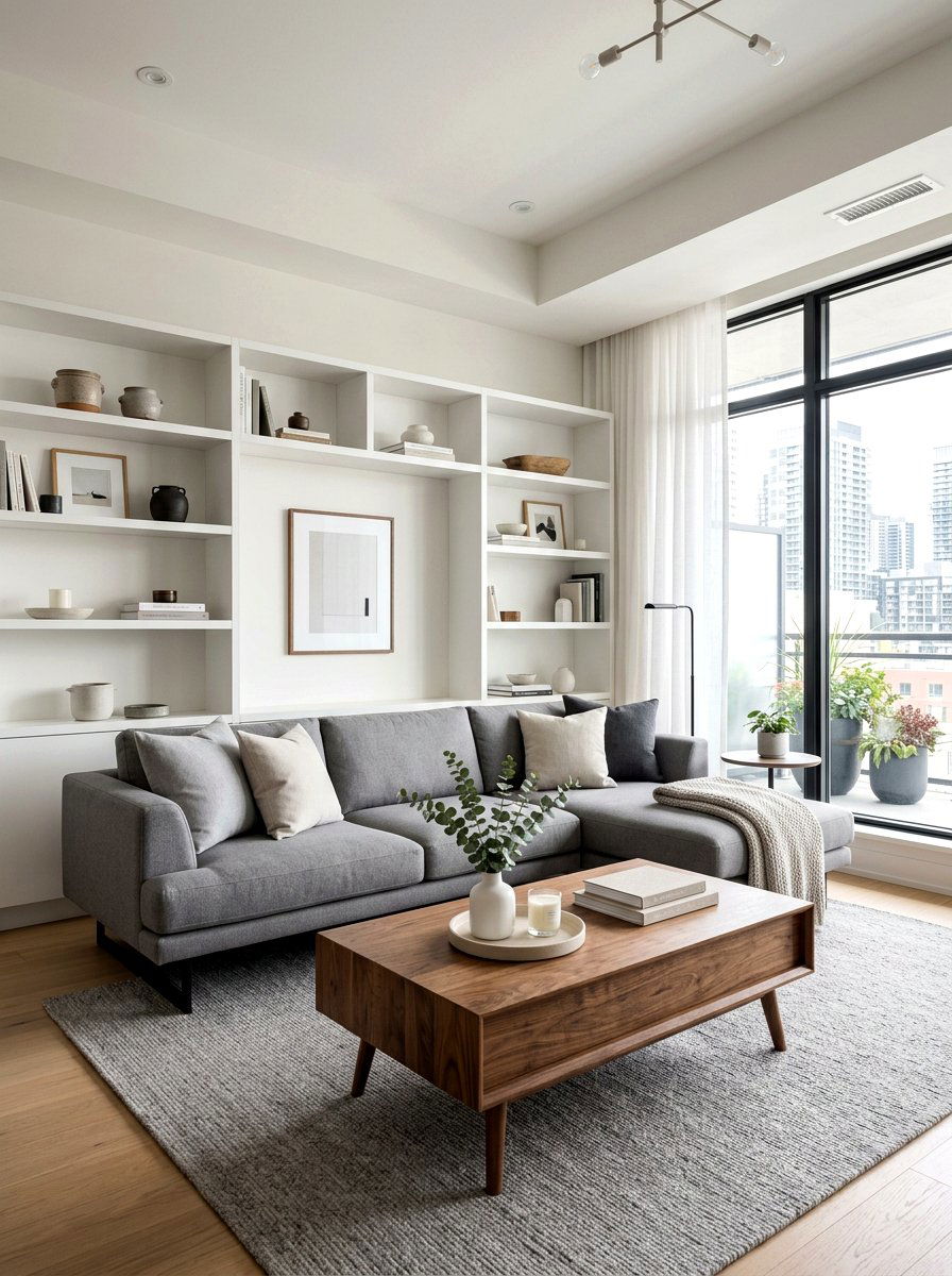 Modern Minimalist Living Room - 30 apartment living room ideas