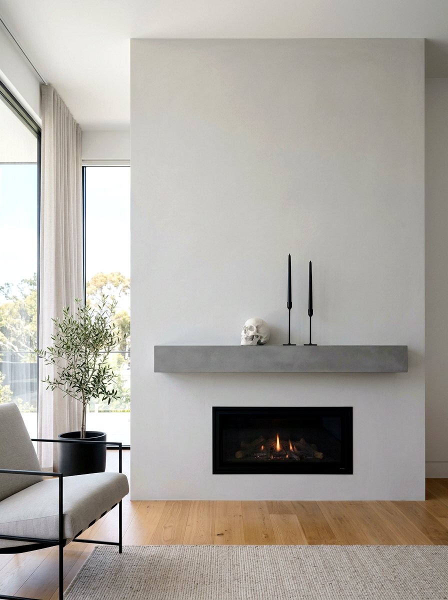 Modern Minimalist Look - 30 Halloween mantel decor ideas