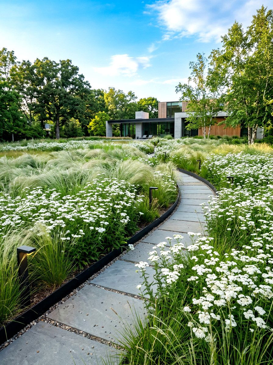 Modern Minimalist Meadow Space - 30 meadow front yard ideas