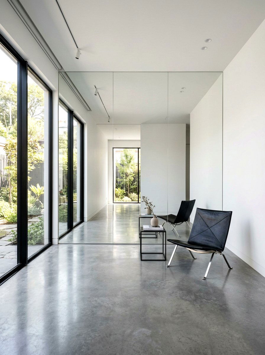 Modern Minimalist Mirror Wall - 30 floor to ceiling mirror wall ideas