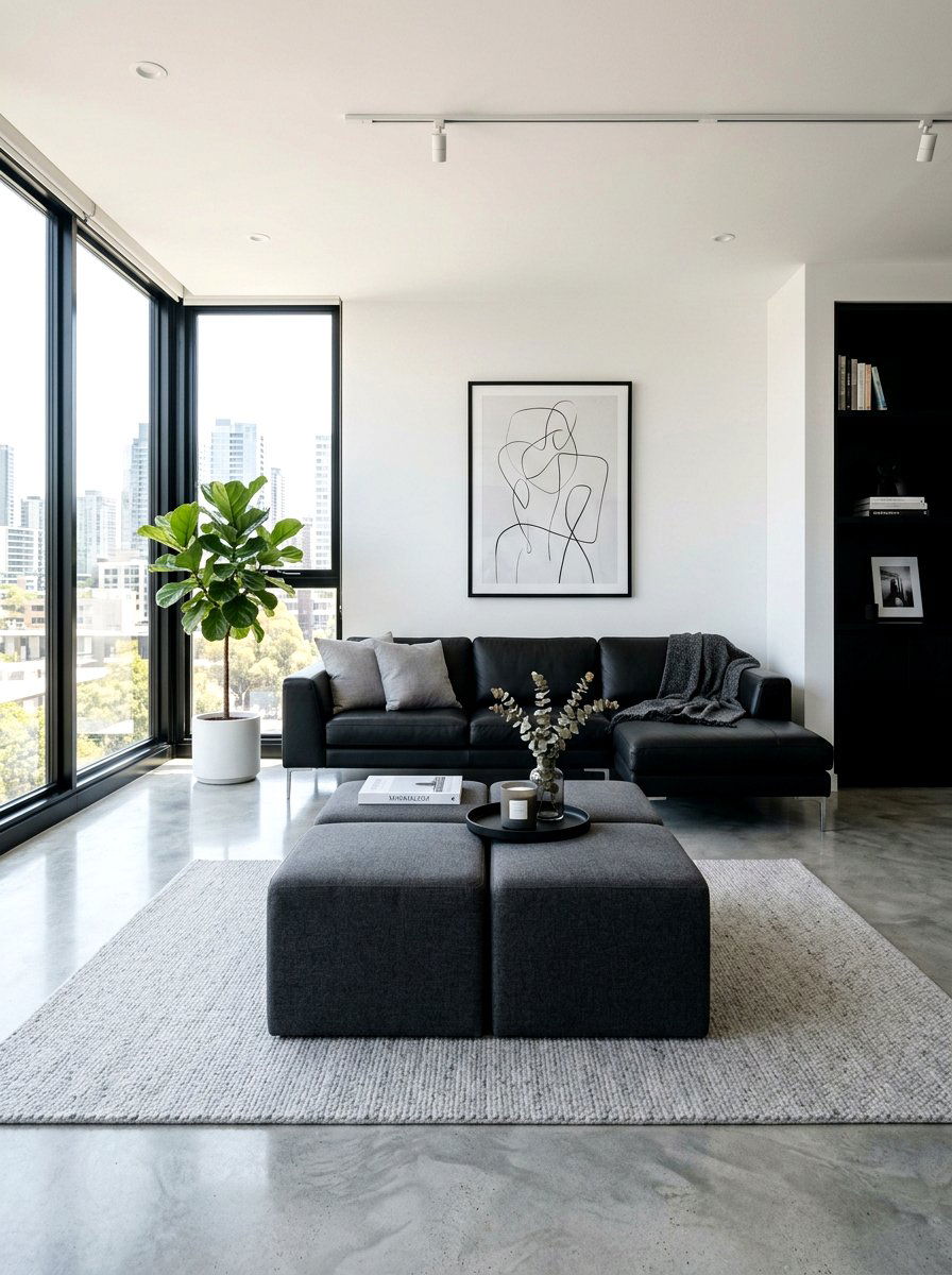 Modern Minimalist Ottoman - 30 ottoman styling ideas
