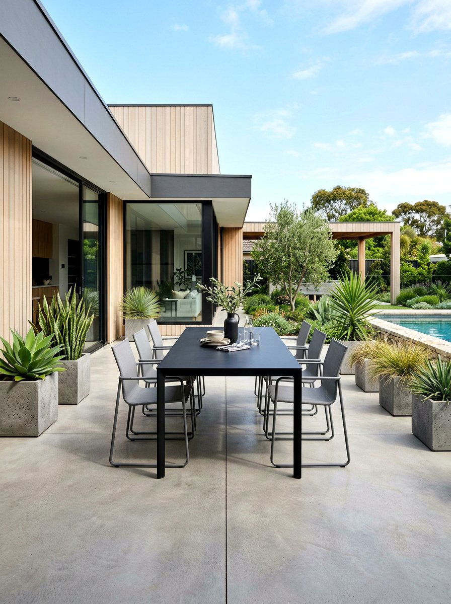 Modern Minimalist Patio - 30 patio dinner party ideas