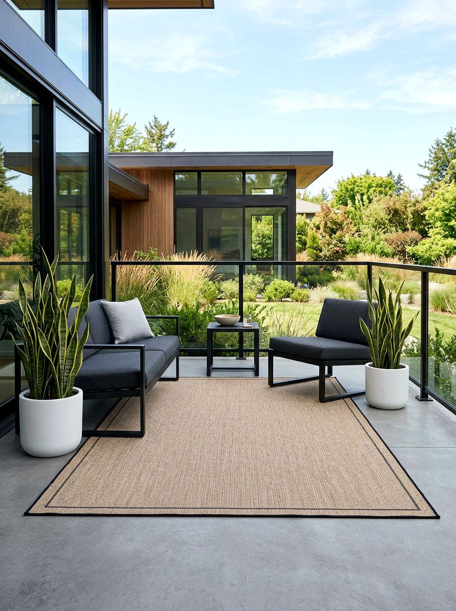 Modern Minimalist Patio Rug - 30 patio rug ideas