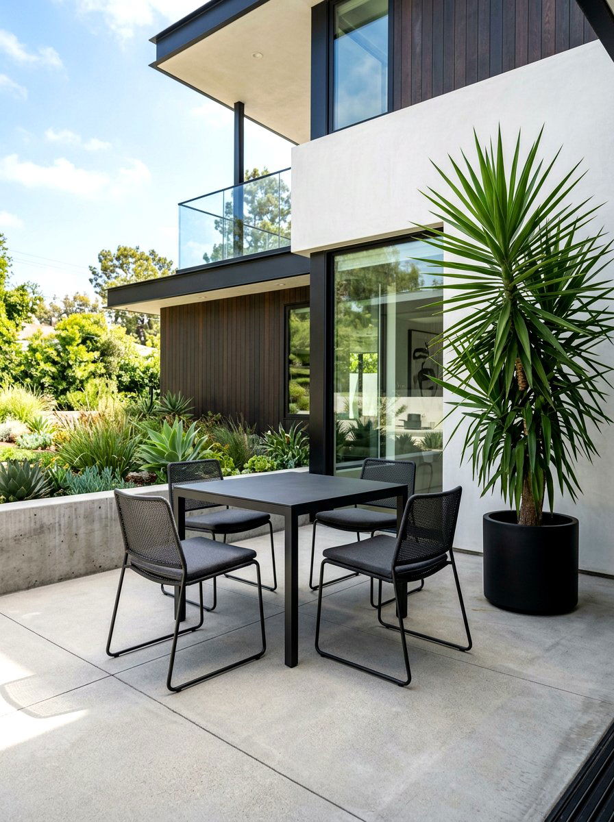 Modern Minimalist Patio Set - 30 covered patio breakfast nook ideas