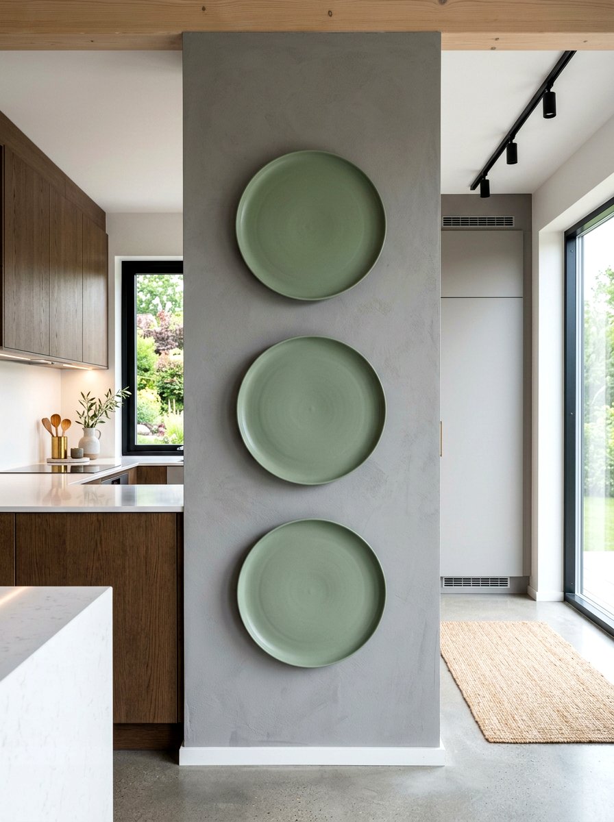 Modern Minimalist Plate Wall - 30 plate display kitchen ideas