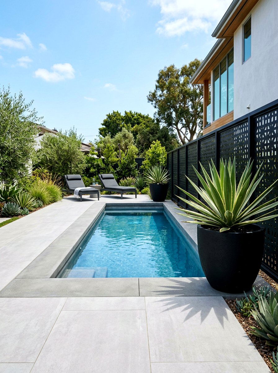 Modern Minimalist Plunge Pool - 30 plunge pool patio ideas