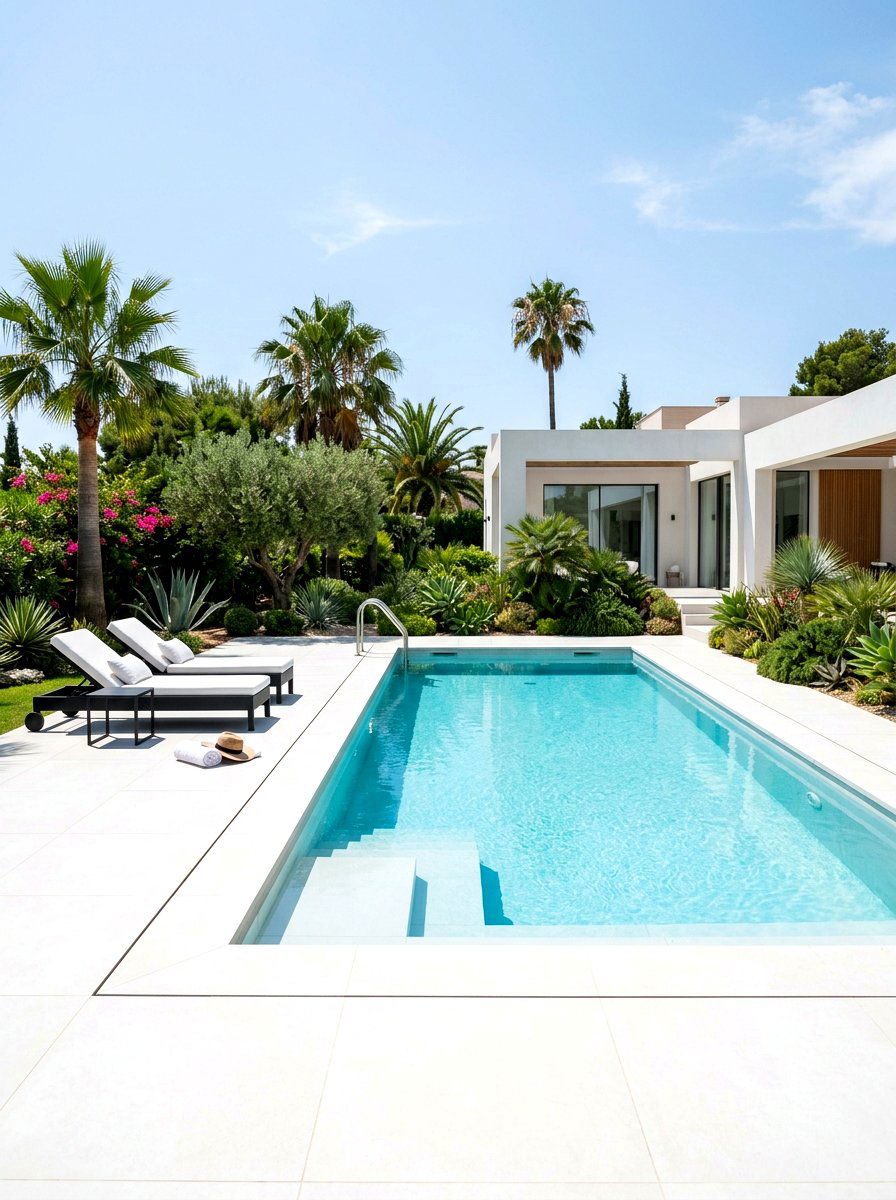 Modern Minimalist Pool Deck - 30 pool deck ideas