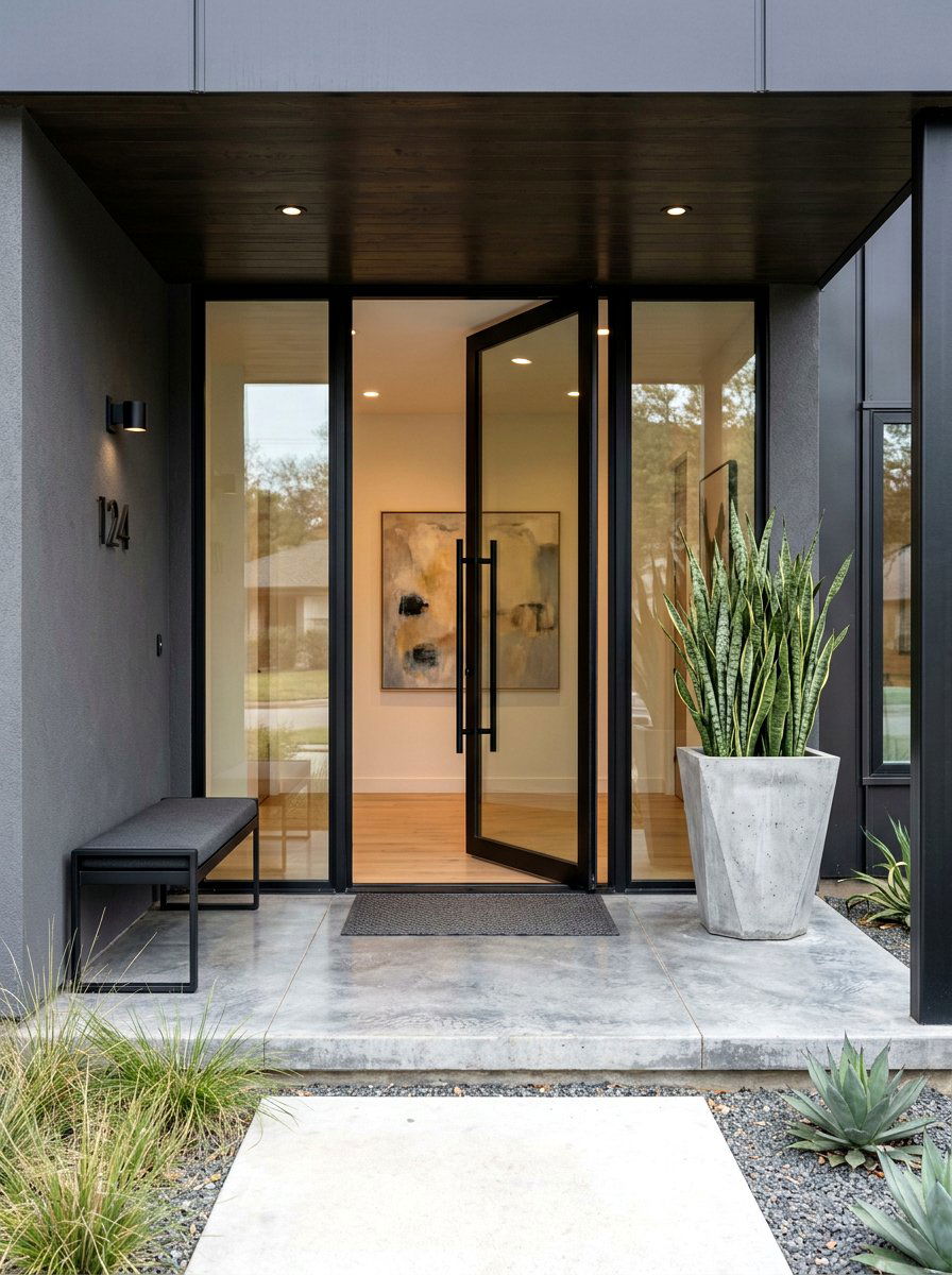 Modern Minimalist Porch - 30 viral front porch ideas
