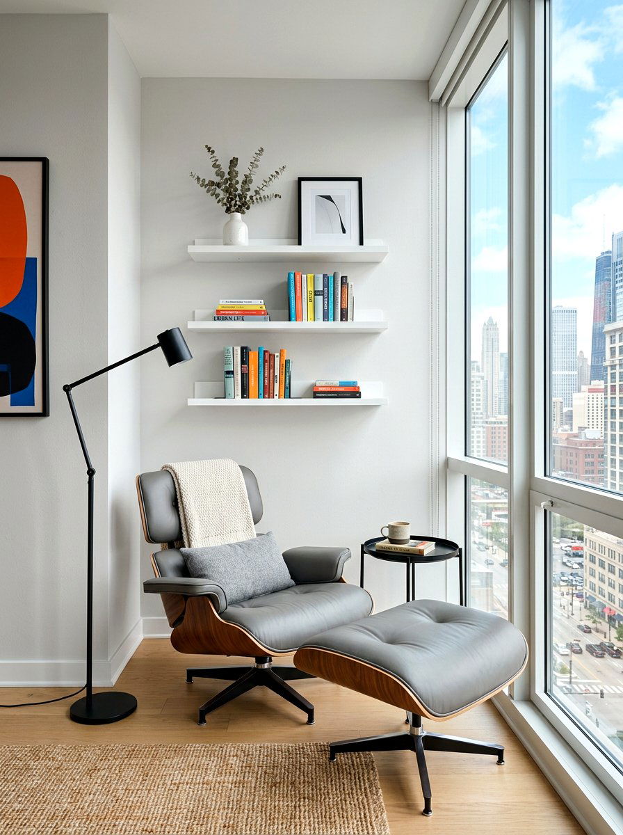 Modern Minimalist Reading Corner - 30 reading room ideas