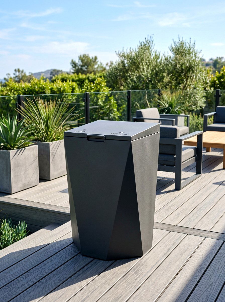 Modern Minimalist Resin Bin - 30 compost bin ideas