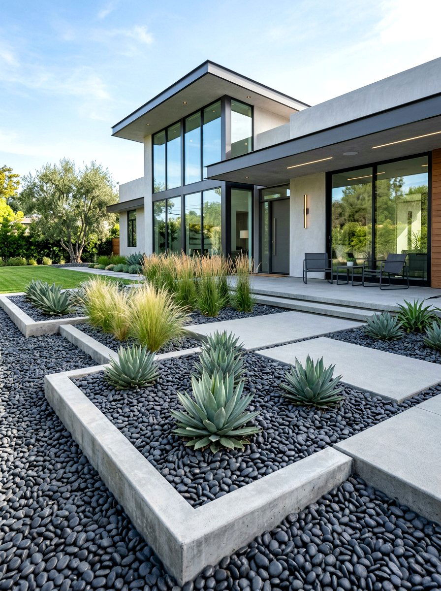 Modern Minimalist Rock Garden - 30 rock garden ideas