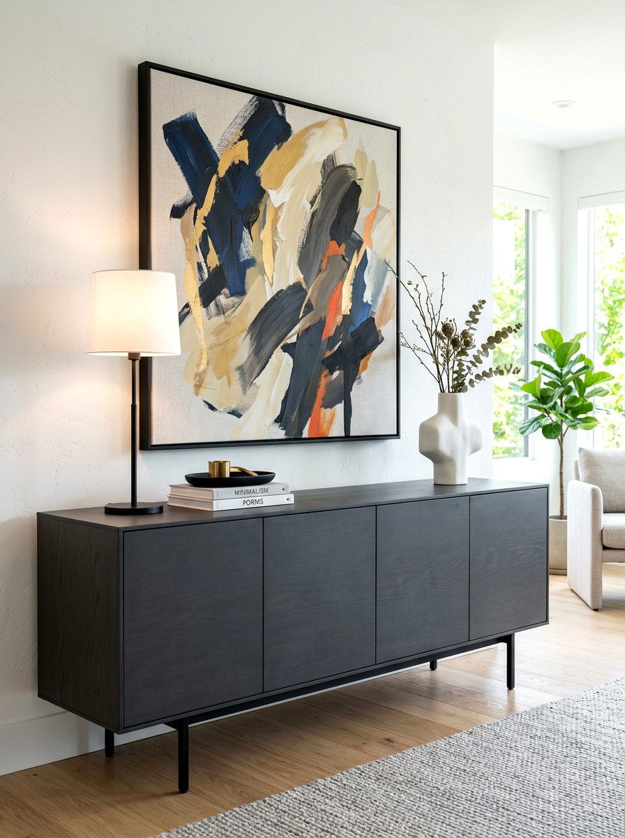 Modern Minimalist Sideboard - 30 buffet table decor ideas