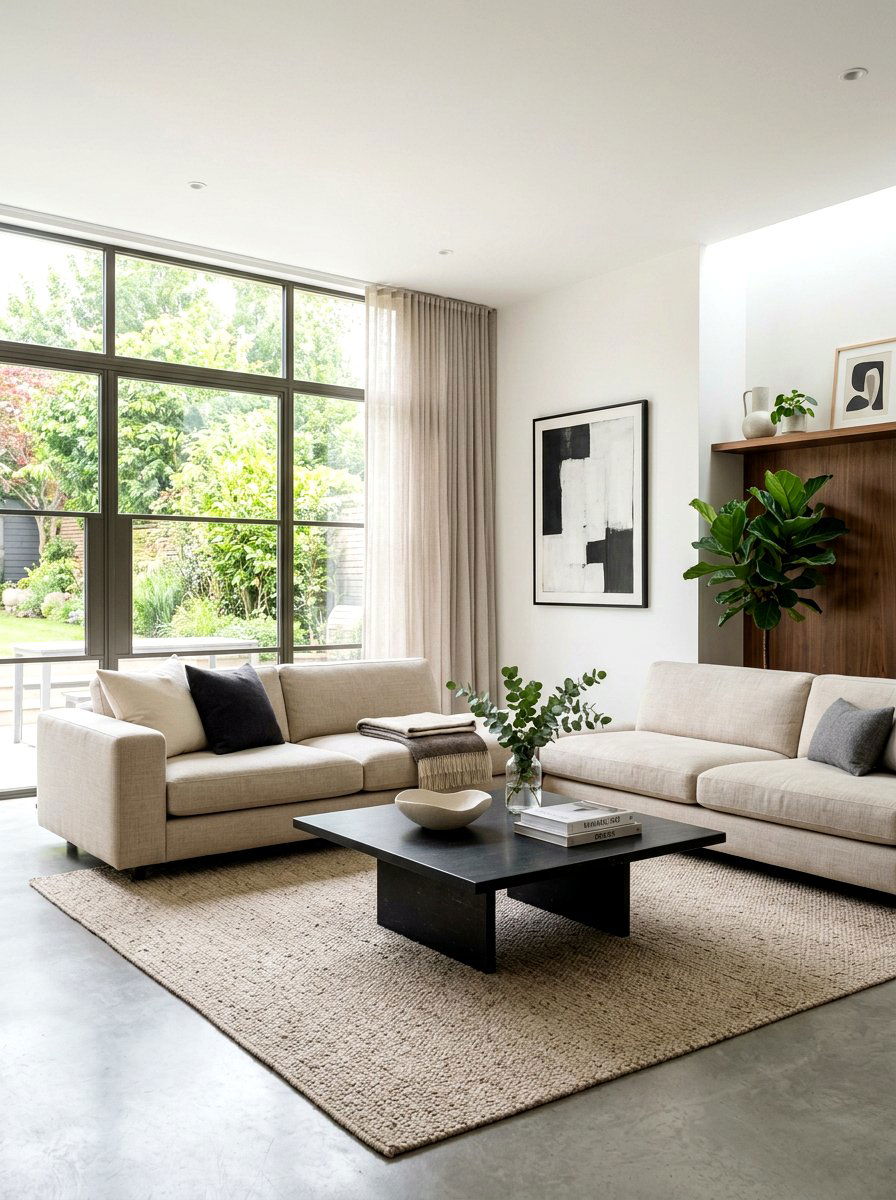 Modern Minimalist Sofa Duo - 30 living room sofa pair ideas