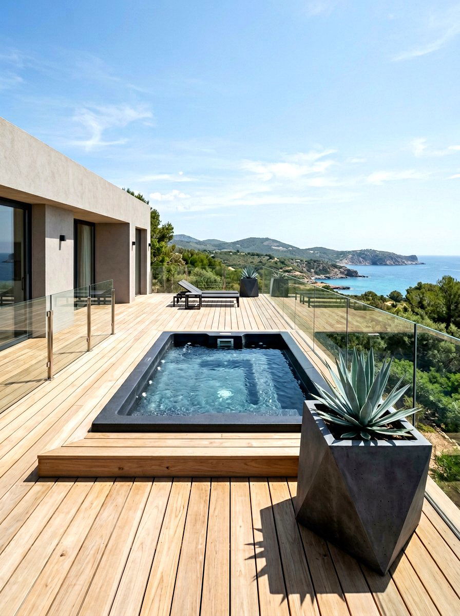 Modern Minimalist Spa - 30 spa backyard ideas